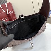 Kitlife Gucci Jackie 1961 Medium Shoulder Bag Dark Brown GG Canvas 863136 31.5x22x4.5cm - 6