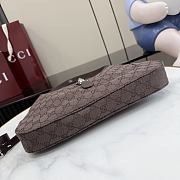 Kitlife Gucci Jackie 1961 Medium Shoulder Bag Dark Brown GG Canvas 863136 31.5x22x4.5cm - 5