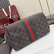 Kitlife Gucci Giglio Small Tote Bag Dark Brown GG Canvas ‎860845 25x20x15cm - 6