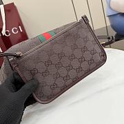 Kitlife Gucci Giglio Small Tote Bag Dark Brown GG Canvas ‎860845 25x20x15cm - 5