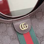 Kitlife Gucci Giglio Small Tote Bag Dark Brown GG Canvas ‎860845 25x20x15cm - 3