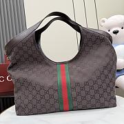 Kitlife Gucci Giglio Large Tote Bag Dark Brown GG Canvas ‎853971 60x47x16cm - 3