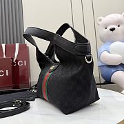 Kitlife Gucci Giglio Small Tote Bag Black GG Canvas ‎860845 25x20x15cm - 3