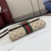 Kitlife Gucci Horsebit Web Wallet With Strap Sand & Brown GG Canvas 867120 21x12.5x4cm - 6