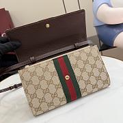 Kitlife Gucci Horsebit Web Wallet With Strap Sand & Brown GG Canvas 867120 21x12.5x4cm - 3