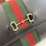 Kitlife Gucci Horsebit Web Wallet With Strap Black Leather 867120 21x12.5x4cm - 3