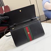 Kitlife Gucci Horsebit Web Wallet With Strap Black Leather 867120 21x12.5x4cm - 2