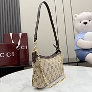 Kitlife Gucci Gossip Small Shoulder Bag Sand & Dark Brown GG Canvas 875847 21x 11.5x3cm - 6