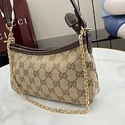 Kitlife Gucci Gossip Small Shoulder Bag Sand & Dark Brown GG Canvas 875847 21x 11.5x3cm - 5