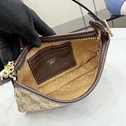 Kitlife Gucci Gossip Small Shoulder Bag Sand & Dark Brown GG Canvas 875847 21x 11.5x3cm - 3