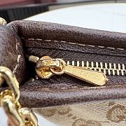 Kitlife Gucci Gossip Small Shoulder Bag Sand & Dark Brown GG Canvas 875847 21x 11.5x3cm - 2