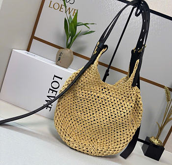 Kitliffe Loewe Small Punch Hole Hobo Bag Natural 34x22x24cm