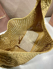 Kitlife Miu Miu Raffia Effect Woven Hobo Bag Beige 5BC164 42.5x32x9cm - 3