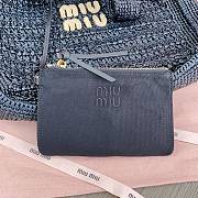 Kitlife Miu Miu Raffia Effect Woven Hobo Bag Black 5BC164 42.5x32x9cm  - 2