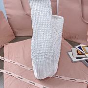 Kitlife Miu Miu Raffia Effect Woven Hobo Bag White 5BC164 42.5x32x9cm  - 6
