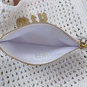 Kitlife Miu Miu Raffia Effect Woven Hobo Bag White 5BC164 42.5x32x9cm  - 5
