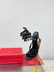 Kitlife Rene Caovilla Chandelier Black Sandals 105mm   - 6