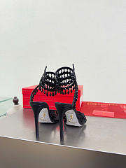 Kitlife Rene Caovilla Chandelier Black Sandals 105mm   - 5