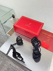 Kitlife Rene Caovilla Chandelier Black Sandals 105mm   - 2