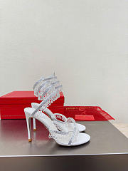 Kitlife Rene Caovilla Chandelier White Sandals 105mm  - 1