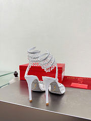 Kitlife Rene Caovilla Chandelier White Sandals 105mm  - 6