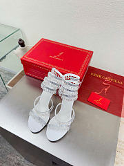 Kitlife Rene Caovilla Chandelier White Sandals 105mm  - 4