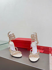 Kitlife Rene Caovilla Chandelier Beige Sandals 105mm  - 6