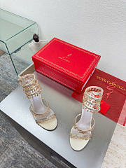 Kitlife Rene Caovilla Chandelier Beige Sandals 105mm  - 3