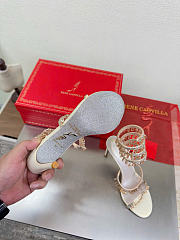 Kitlife Rene Caovilla Chandelier Beige Sandals 105mm  - 2