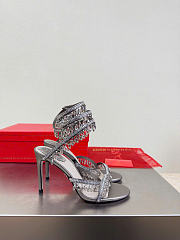 Kitlife Rene Caovilla Chandelier Silver Sandals 105mm  - 1