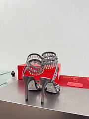 Kitlife Rene Caovilla Chandelier Silver Sandals 105mm  - 6