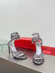 Kitlife Rene Caovilla Chandelier Silver Sandals 105mm  - 5