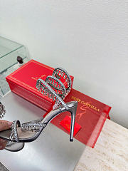 Kitlife Rene Caovilla Chandelier Silver Sandals 105mm  - 2