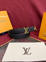 Kitlife Louis Vuitton Pretty 30mm Reversible Belt Black - 1