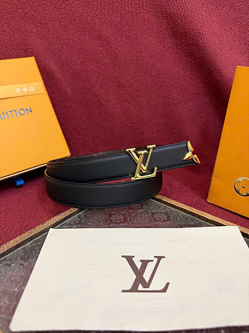 Kitlife Louis Vuitton Pretty 30mm Reversible Belt Black