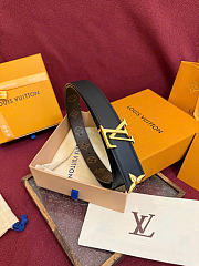 Kitlife Louis Vuitton Pretty 30mm Reversible Belt Black - 3