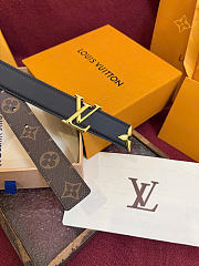 Kitlife Louis Vuitton Pretty 30mm Reversible Belt Black - 2