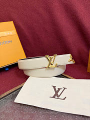 Kitlife Louis Vuitton Pretty 30mm Reversible Belt White - 1
