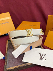 Kitlife Louis Vuitton Pretty 30mm Reversible Belt White - 5