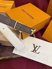 Kitlife Louis Vuitton Pretty 30mm Reversible Belt White - 4