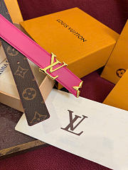Kitlife Louis Vuitton Pretty 30mm Reversible Belt Pink - 6