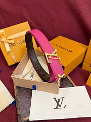 Kitlife Louis Vuitton Pretty 30mm Reversible Belt Pink - 5
