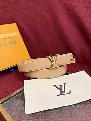 Kitlife Louis Vuitton Pretty 30mm Reversible Belt Beige - 1
