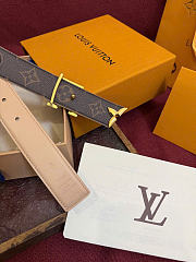 Kitlife Louis Vuitton Pretty 30mm Reversible Belt Beige - 6
