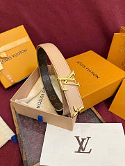 Kitlife Louis Vuitton Pretty 30mm Reversible Belt Beige - 4