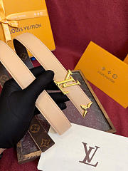Kitlife Louis Vuitton Pretty 30mm Reversible Belt Beige - 3