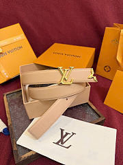 Kitlife Louis Vuitton Pretty 30mm Reversible Belt Beige - 2
