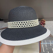 Kitlife Chanel Floral Pearl Bucket Hat Black  - 3