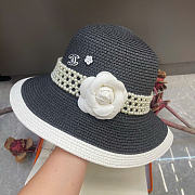Kitlife Chanel Floral Pearl Bucket Hat Black  - 6