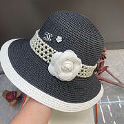 Kitlife Chanel Floral Pearl Bucket Hat Black  - 4